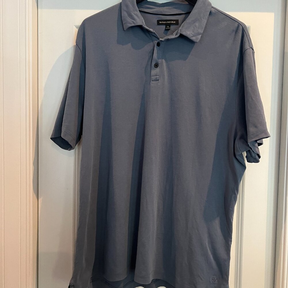 Banana Republic Mens XXL Blue Slate Polo Shirt